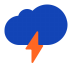 Cloud-With-Lightning-Flat icon