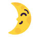 First-Quarter-Moon-Face-Flat icon