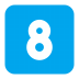 Keycap-8-Flat icon