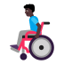 Man-In-Manual-Wheelchair-Flat-Dark icon