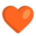 Orange-Heart-Flat icon