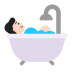 Person-Taking-Bath-Flat-Light icon