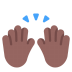 Raising-Hands-Flat-Medium-Dark icon