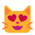 Smiling-Cat-With-Heart-Eyes-Flat icon