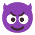 Smiling-Face-With-Horns-Flat icon