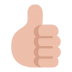 Thumbs-Up-Flat-Medium-Light icon