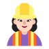 Woman-Construction-Worker-Flat-Light icon