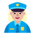 Woman-Police-Officer-Flat-Medium-Light icon