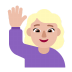 Woman-Raising-Hand-Flat-Medium-Light icon