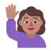 Woman-Raising-Hand-Flat-Medium icon