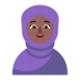 Woman-With-Headscarf-Flat-Medium-Dark icon