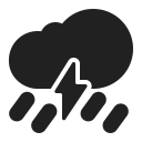 Cloud With Lightning And Rain icon