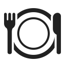Fork And Knife With Plate icon
