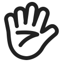 Hand-With-Fingers-Splayed-Default icon