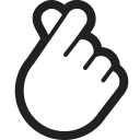 Hand With Index Finger And Thumb Crossed Default icon