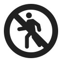No Pedestrians icon