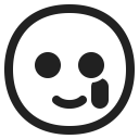 Smiling Face With Tear icon