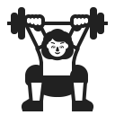 Woman Lifting Weights Default icon