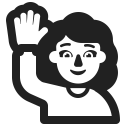 Woman Raising Hand Default icon