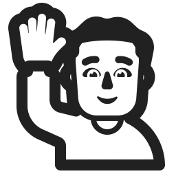 Man Raising Hand Default icon
