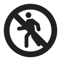 No Pedestrians icon