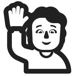Person Raising Hand Default icon