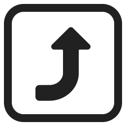 Right Arrow Curving Up icon