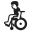 Man In Manual Wheelchair Default icon