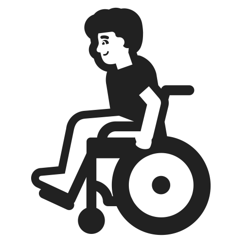 Man In Manual Wheelchair Default icon
