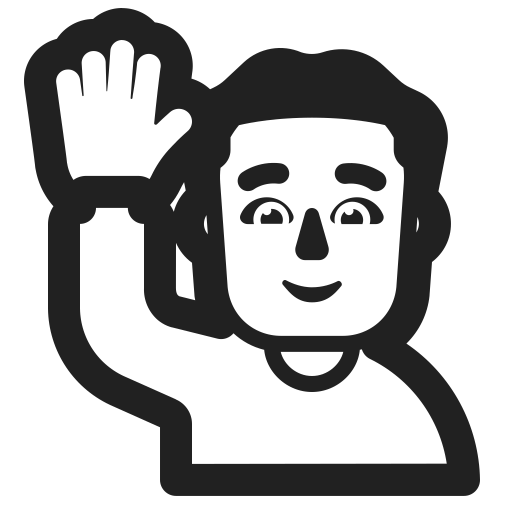 Man-Raising-Hand-Default icon