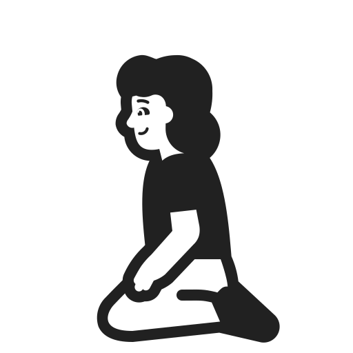 Woman-Kneeling-Default icon