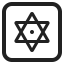 Dotted Six Pointed Star icon