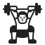 Man Lifting Weights Default icon