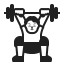 Person Lifting Weights Default icon