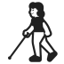 Woman-With-White-Cane-Default icon
