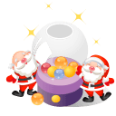 Santa christmas balls icon