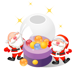 Santa christmas balls icon