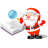 Santa search book icon