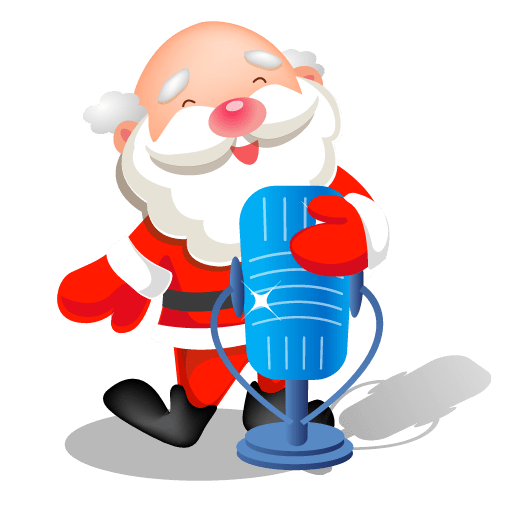Santa-singing-microphone icon