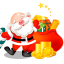 Santa gifts bag icon
