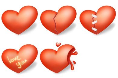 Heart Valentines Day Icons