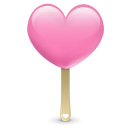 Ice cream heart icon