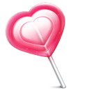 Love heart lolly icon