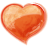 Heart orange icon