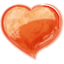 Heart orange icon