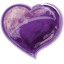 Heart violet icon