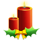 Candles with ribbon icon