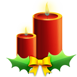 Candles with ribbon icon