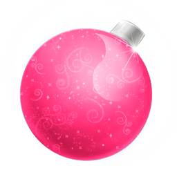 Christmas ball pink icon