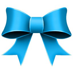 Ribbon Blue Icon, Christmas Iconpack